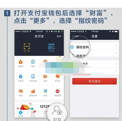 支付宝APP设置指纹密码的图文操作截图