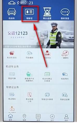 通过12123App查驾驶证分数的详细操作截图