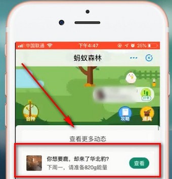 在支付宝蚂蚁森林里领取华北豹的图文操作截图