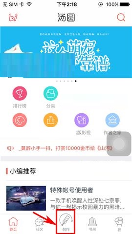 汤圆创作APP开启夜间模式的操作步骤