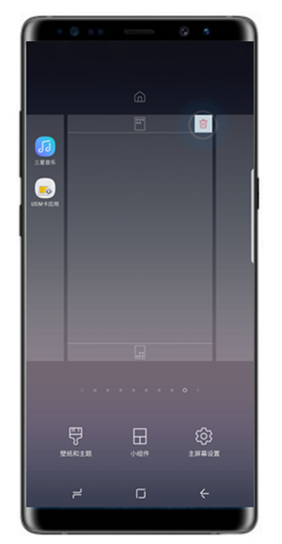 在三星note9中删除主屏页面的详细步骤截图
