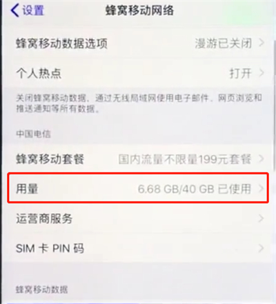 ios12中查看流量数据的详细讲解截图