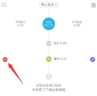 在口袋记账中删除记录的操作流程截图