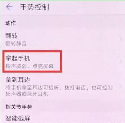 华为mate20中设置抬起亮屏的具体操作截图