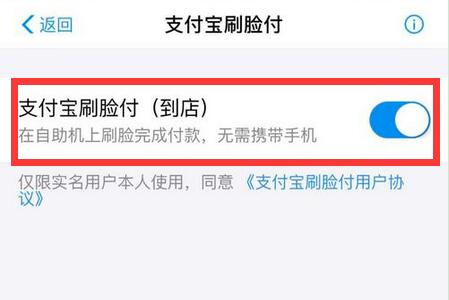 在华为mate20 RS中设置支付宝刷脸支付的方法截图