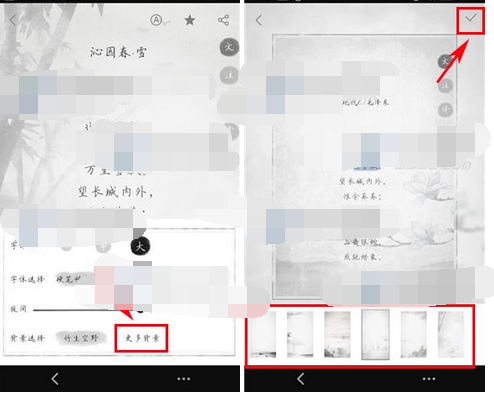 古诗词典app设置背景的操作过程截图
