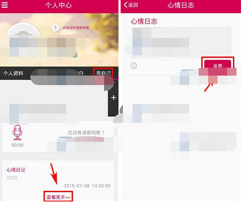 红娘网APP发心情日记的操作流程截图