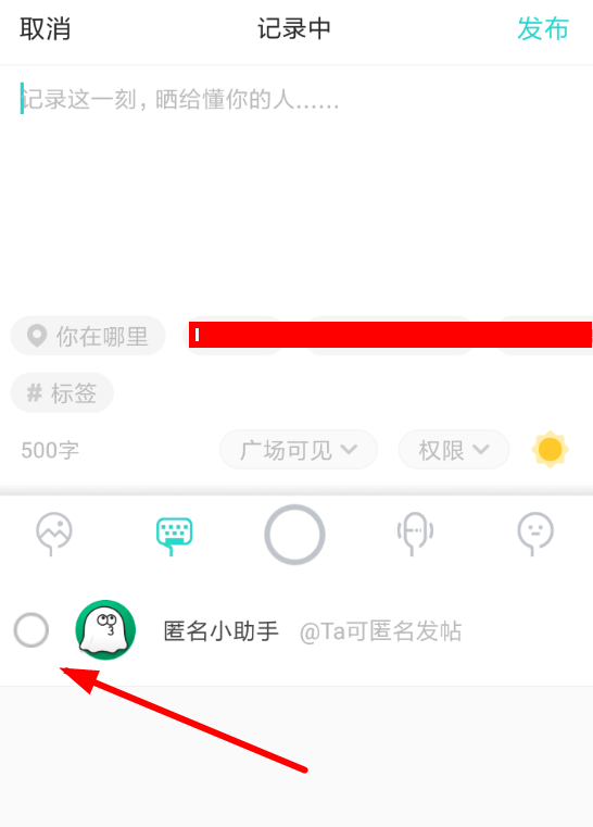 soul匿名发瞬间的图文操作截图