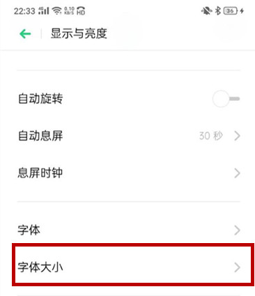 realme Q调整字体大小的方法步骤截图