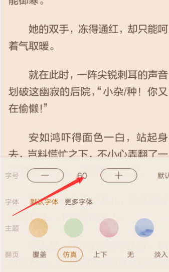 在看小说中开启自动翻页的图文教程截图