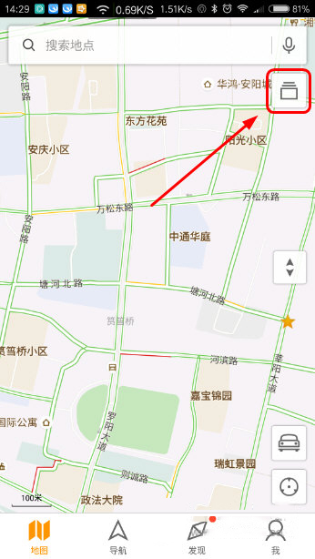 腾讯地图APP中查看卫星图的具体步骤