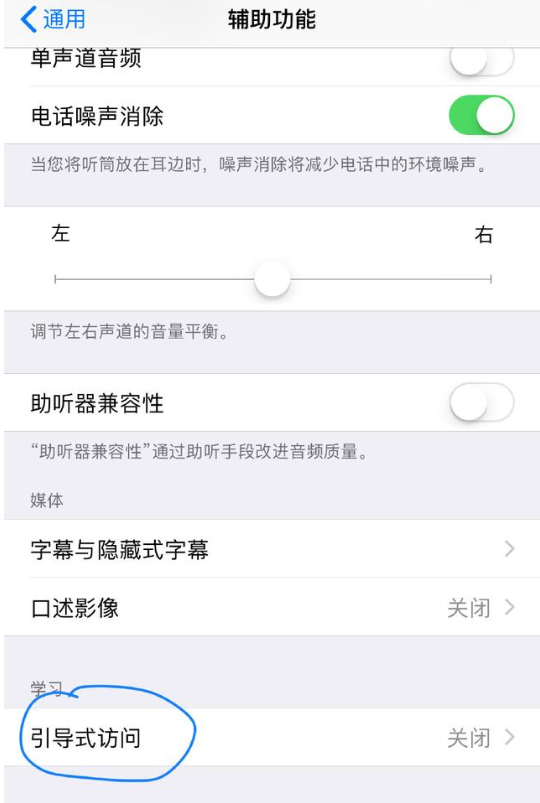 iPhone打开引导式访问功能的基础操作截图