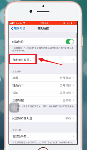 iphone手机设置手势的操作流程截图