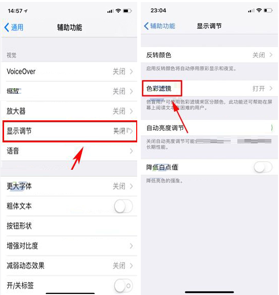 iPhone X设置色彩滤镜的操作过程截图