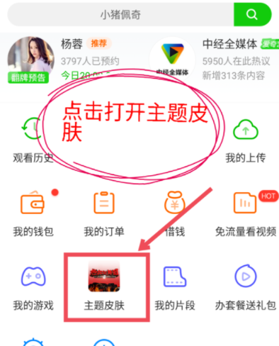 关于爱奇艺APP设置皮肤的具体步骤。