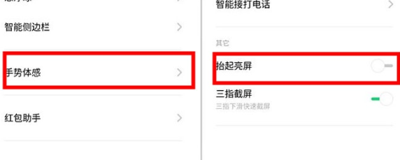 oppo reno z设置抬手亮屏的具体操作教程截图