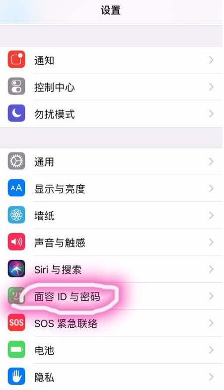 教你在iPhone xs max中设置人脸识别的图文教程。