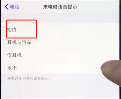 苹果8plus开启来电语音提醒的具体操作截图