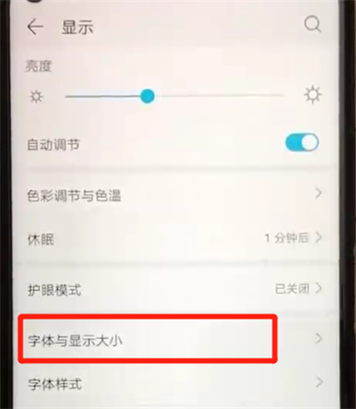 荣耀20pro中调整字体大小的简单操作教程截图