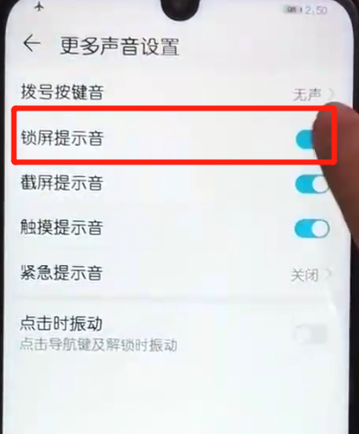 荣耀10青春版关闭锁屏提示音的操作过程截图