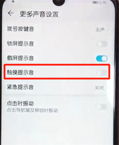 荣耀10青春版关闭触摸提示音的操作教程截图