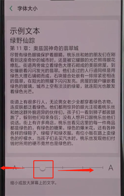 oppoa3中设置字体大小的操作步骤截图