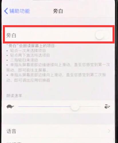 iphonexr中关闭旁白的简单步骤截图