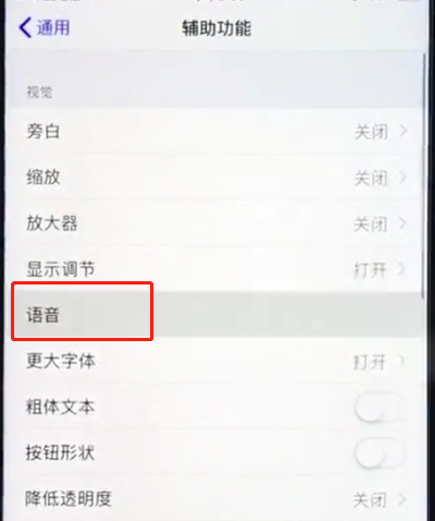 ios12中打开屏幕朗读的操作步骤截图