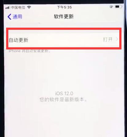 ios12关闭系统自动更新的操作步骤截图