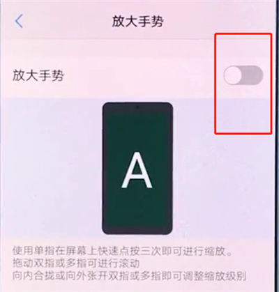 vivox20中打开放大手势的详细过程截图