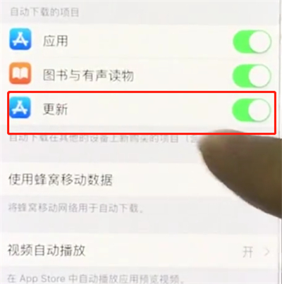 iphonex中关闭软件自动更新的操作步骤截图