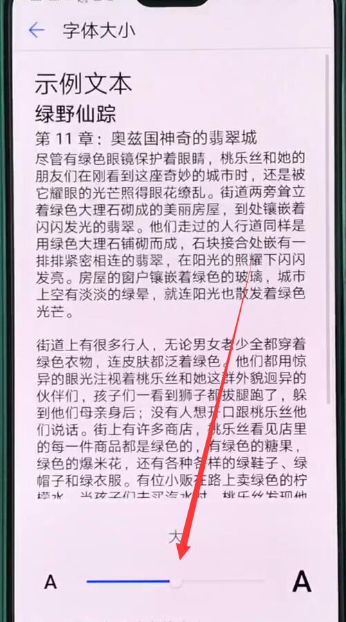 华为p20pro中设置字体大小的基本操作截图