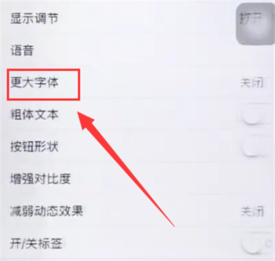 苹果6plus中调整字体大小的详细步骤截图