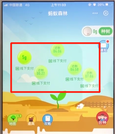 支付宝蚂蚁森林收取能量的操作步骤截图