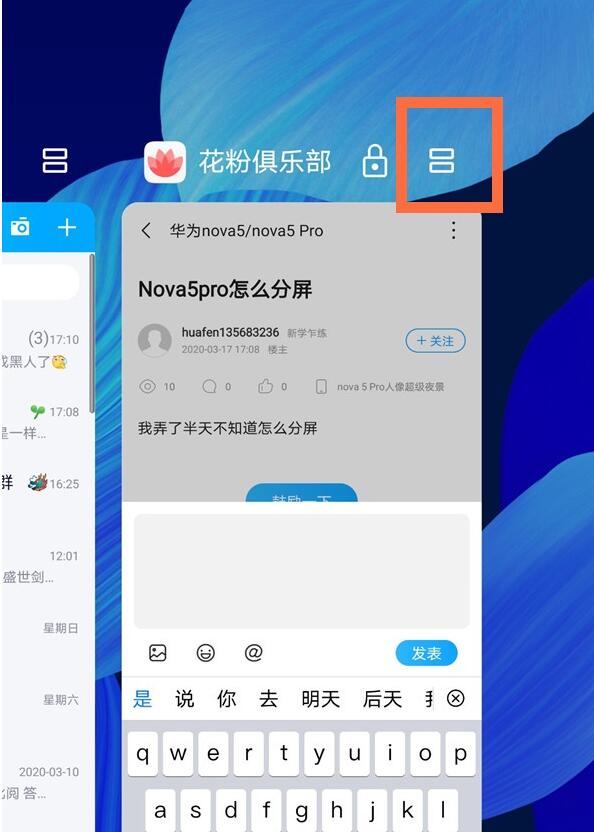 nova5pro进行分屏的方法教程截图