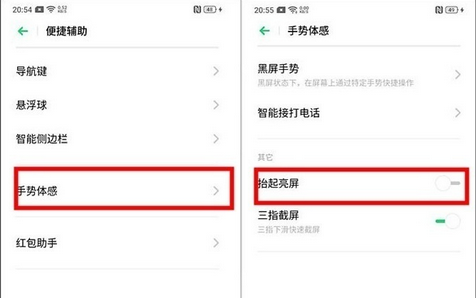 OPPO Ace2抬手亮屏设置方法截图