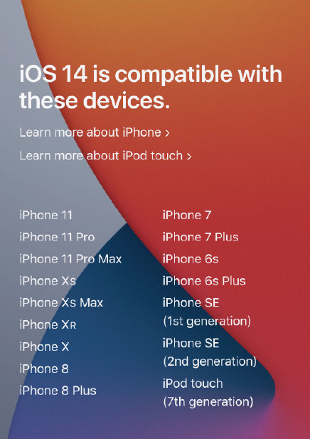 分享ios14适配哪些机型。