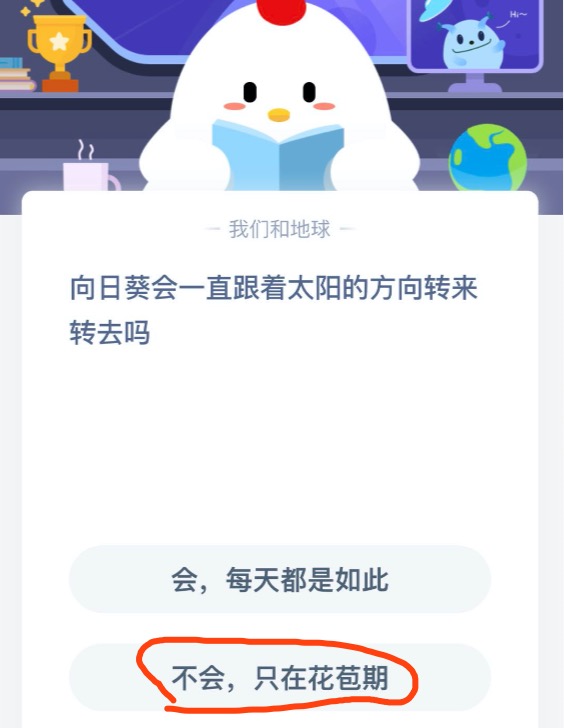 我来分享向日葵会一直跟着太阳的方向转来转去吗 8月18日蚂蚁庄园今日答案最新。