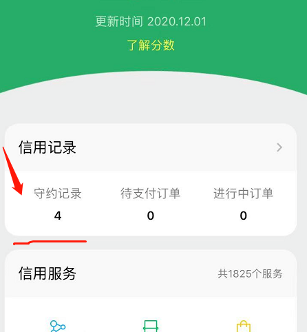 微信怎么查看支付分守约记录？微信查看支付分守约记录教程截图