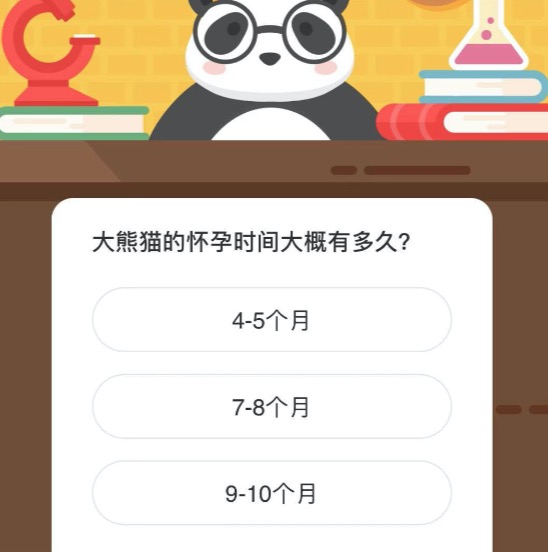 大熊猫的怀孕时间大概有多久？微博森林驿站12月14日今日答题答案