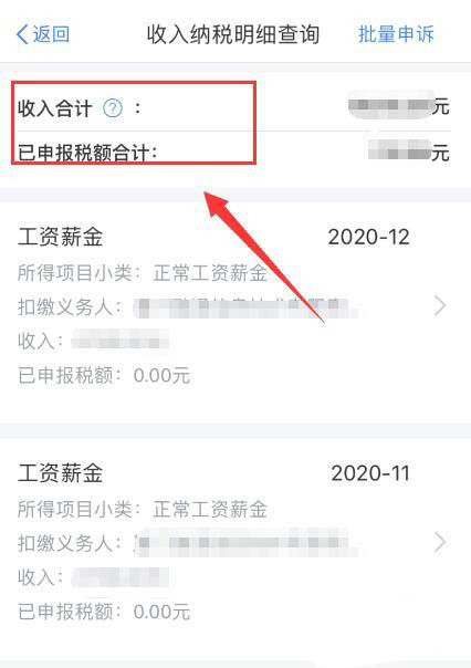 个人所得税如何查询2020年度个人收入纳税明细