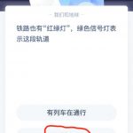 铁路也有红绿灯绿色信号灯表示这段轨道。