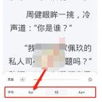 奇迹小说如何改字体大小。