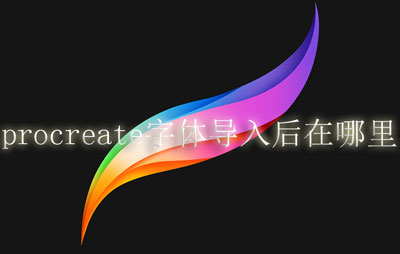 procreate字体导入后在什么地方。