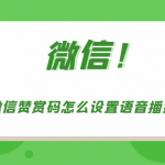 微信赞赏码如何设置语音播报。