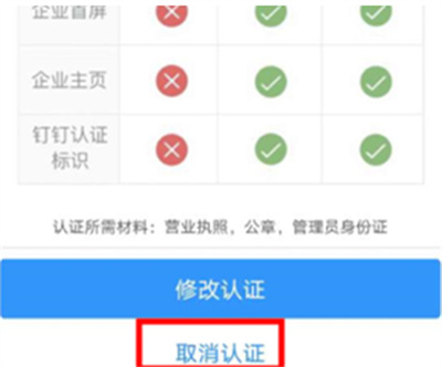 钉钉如何取消企业认证