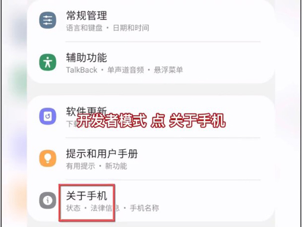 三星s21开发者选项怎么打开。