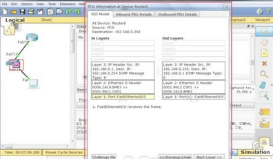 cisco packet tracer开启模拟模式的操作流程截图