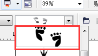 cdr制作脚印图案的简单操作截图