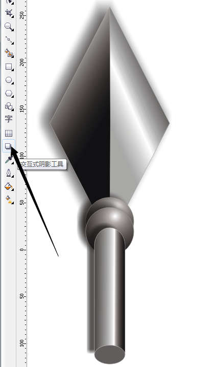 cdr制作尖尖立体矛的图文操作截图